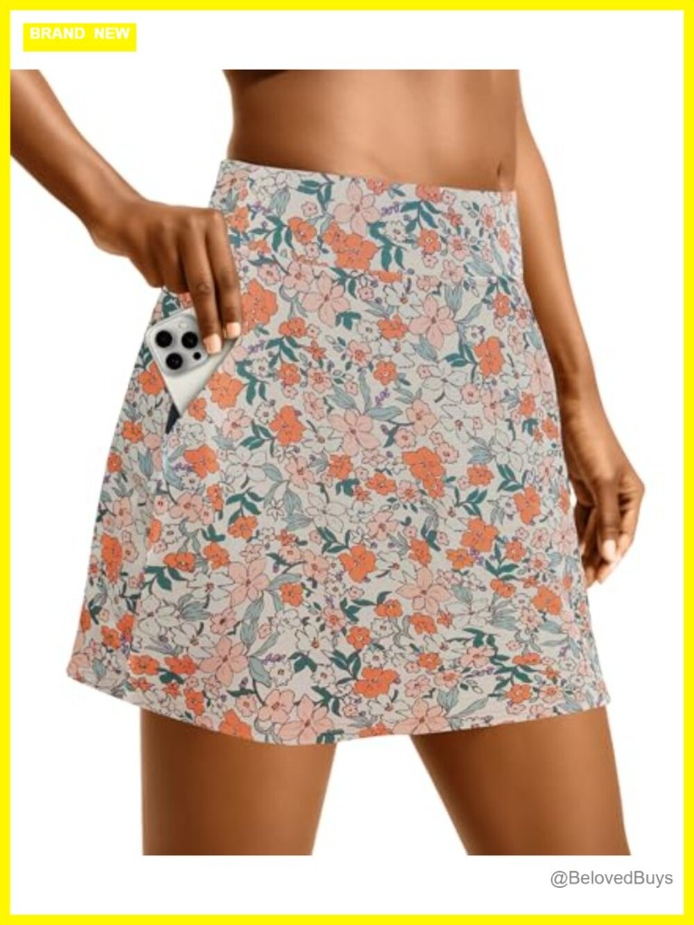 Women's Golf Skorts High Waisted Built-in Shorts 4 Pockets Tennis Running